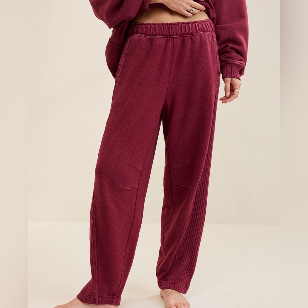 aerie Maroon Track Pants